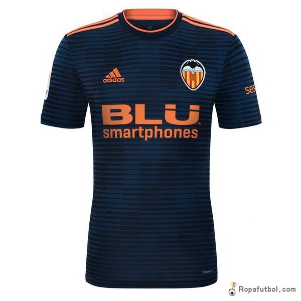 Camiseta Valencia Replica Segunda Ropa 2018/19 Azul